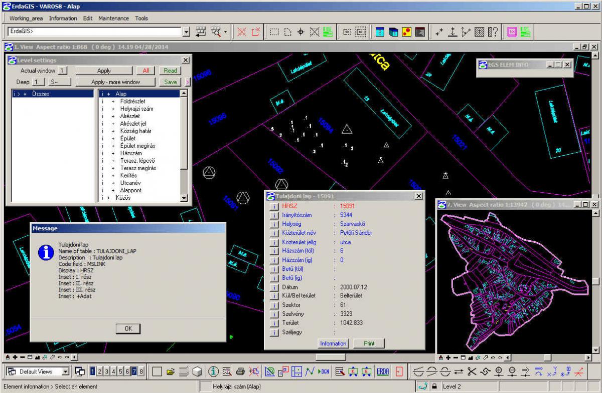 ErdaGIS User interface ErdaGIS User interface